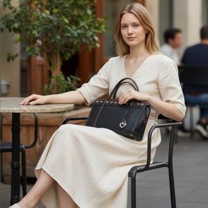 Brighton Vintage Jagger Organizer Pebble Leather Hearts Shoulder Bag